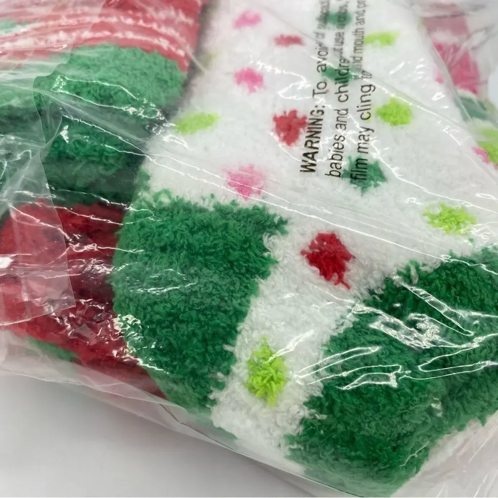 Women’s Fuzzy Plush Cozy Christmas Ankle Socks New
